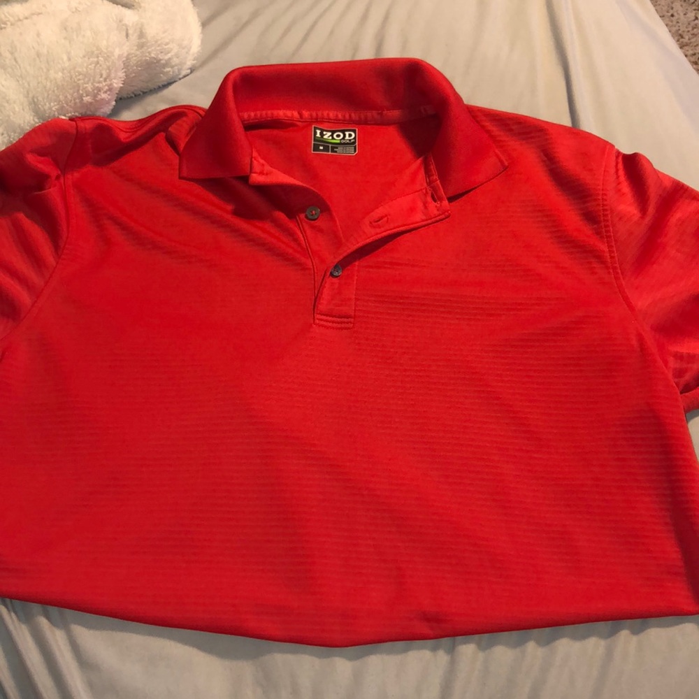 Red IZOD golf polo